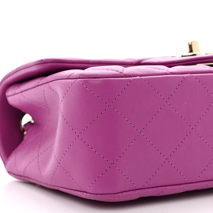 Chanel Lambskin Quilted Mini Rectangular Flap Purple 9 of 11
