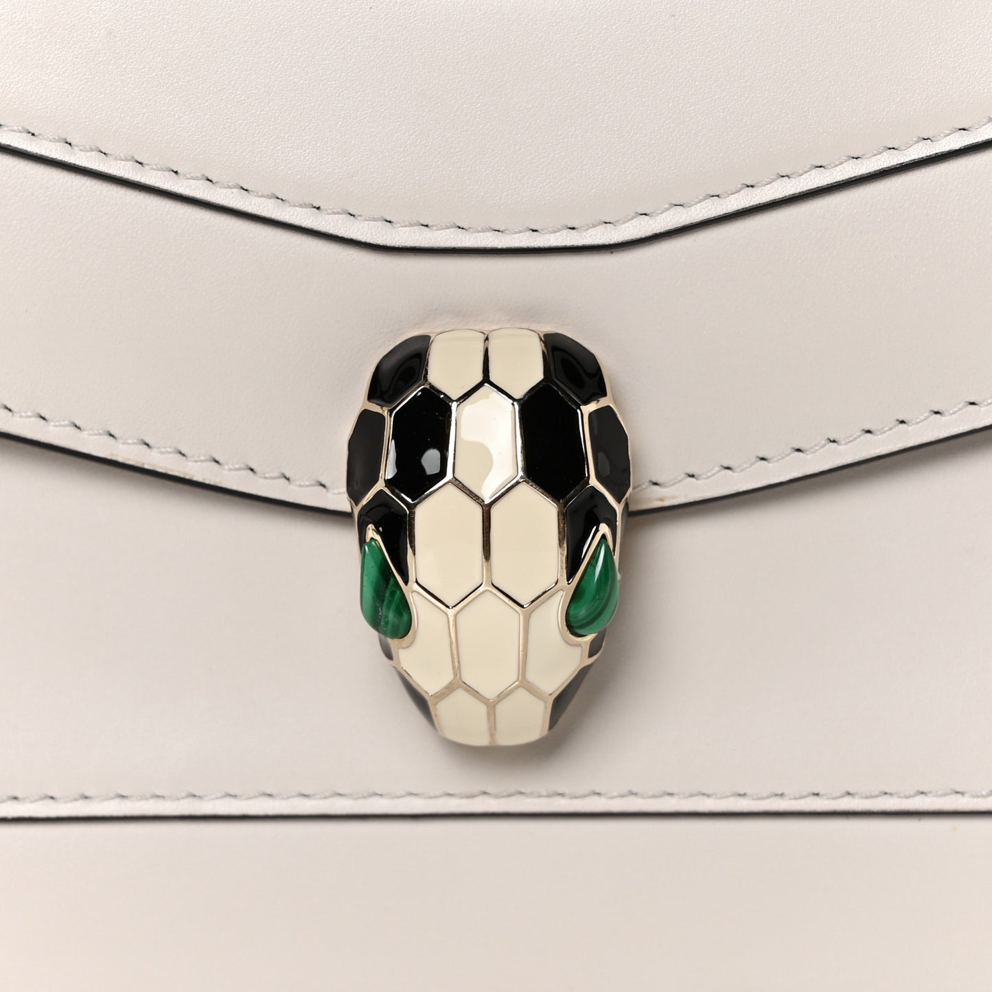 Calfskin Serpenti Forever Crossbody Bag White