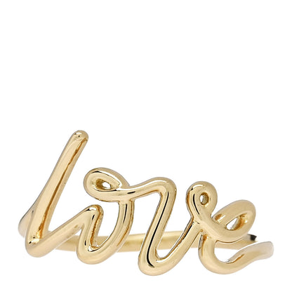 Tiffany 18K Yellow Gold Paloma's Graffiti Love Ring 56 7.5 1 of 6