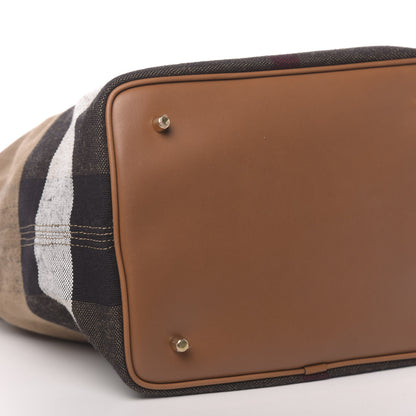 Burberry Canvas Mega Check Medium Ashby Hobo Black 10 of 11