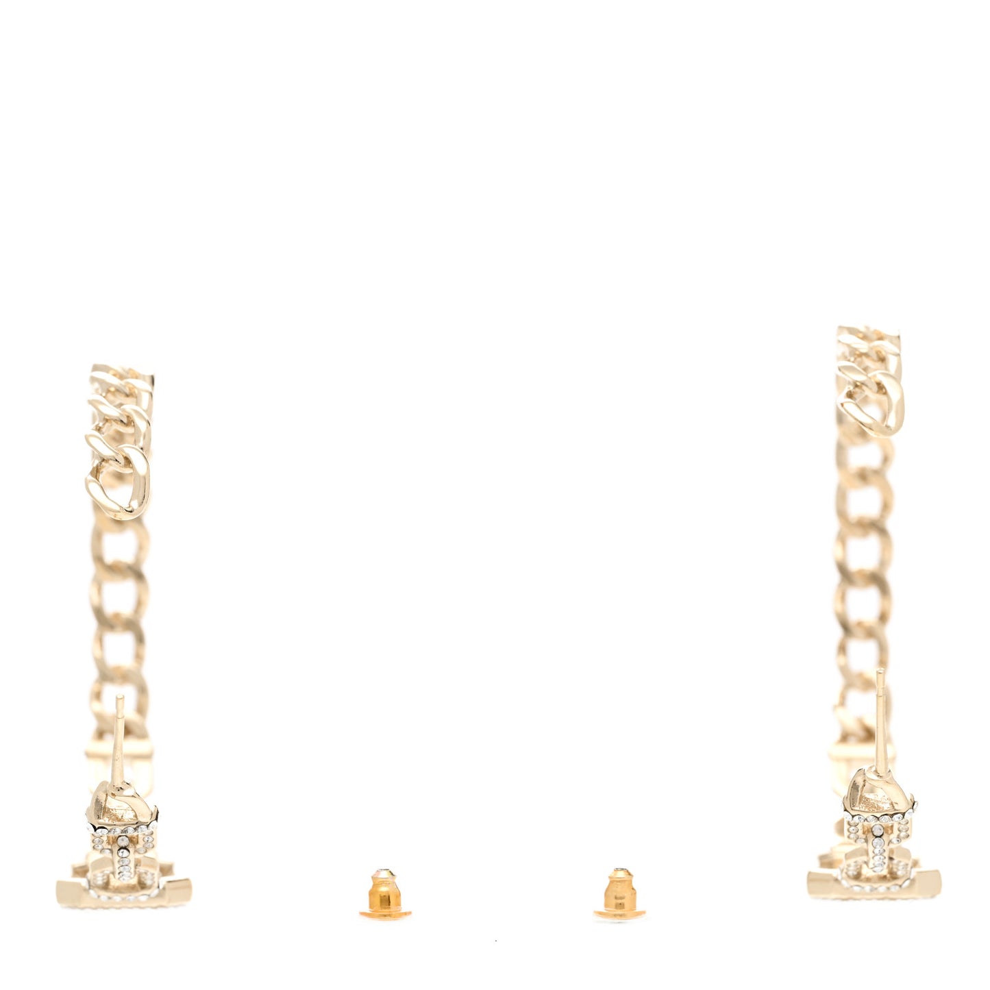 Crystal CC Vendome Hoop Earrings Gold