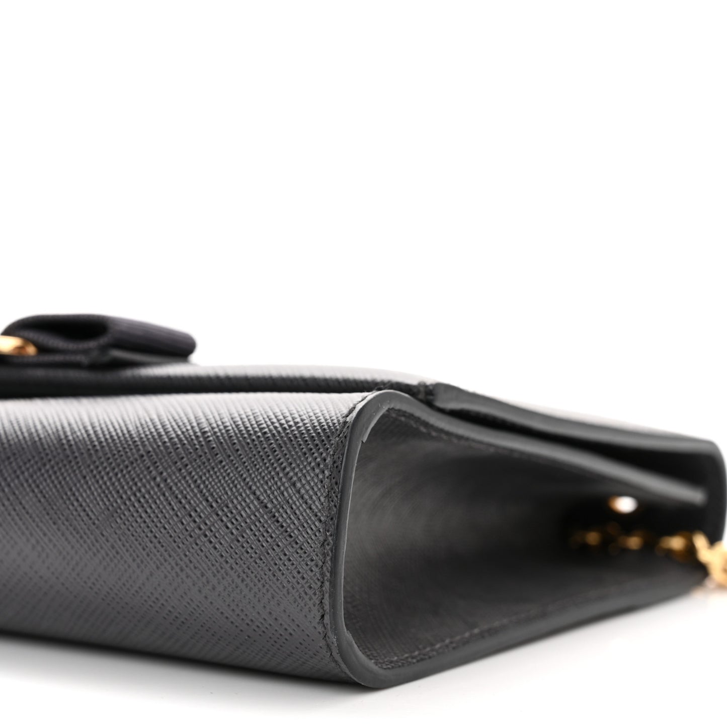 Printed Calfskin Ginny Shoulder Bag Dark Grey