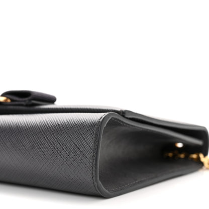 Salvatore Ferragamo Printed Calfskin Ginny Shoulder Bag Dark Grey 9 of 9