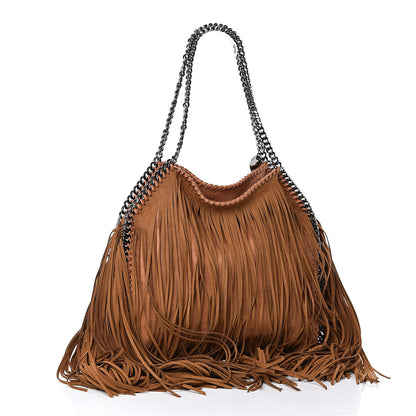 Stella McCartney Eco Suede Fringe Small Falabella Tote Tan 3 of 7