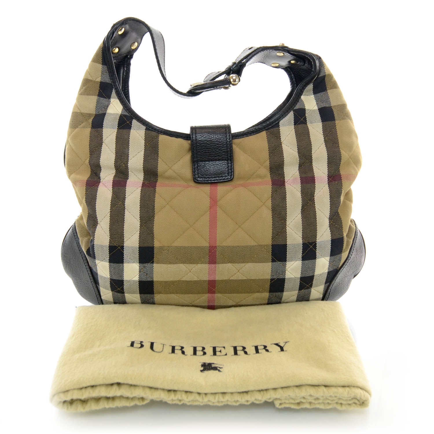 Burberry House Check Quilted Brook Hobo 3 of 7
