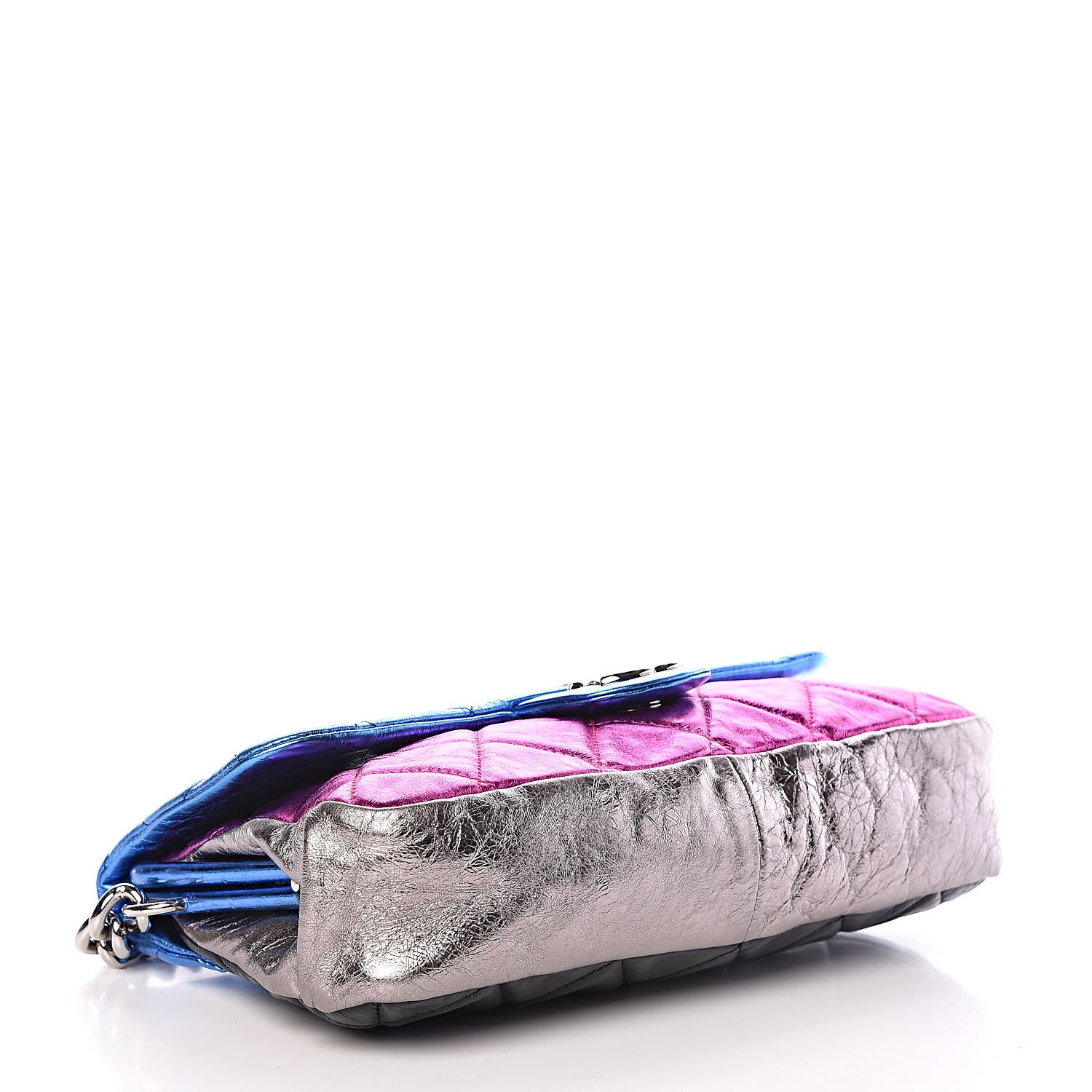 Chanel Metallic Calfskin Quilted Modern Chain Flap Frame Bag Multicolor 4 of 9