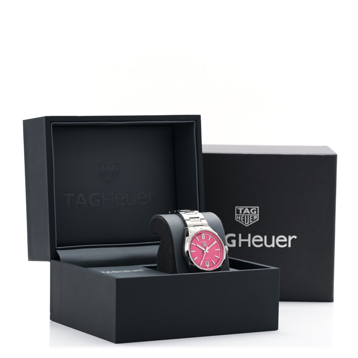 Stainless Steel 36mm Carrera Date Automatic Watch Pink WBN2313