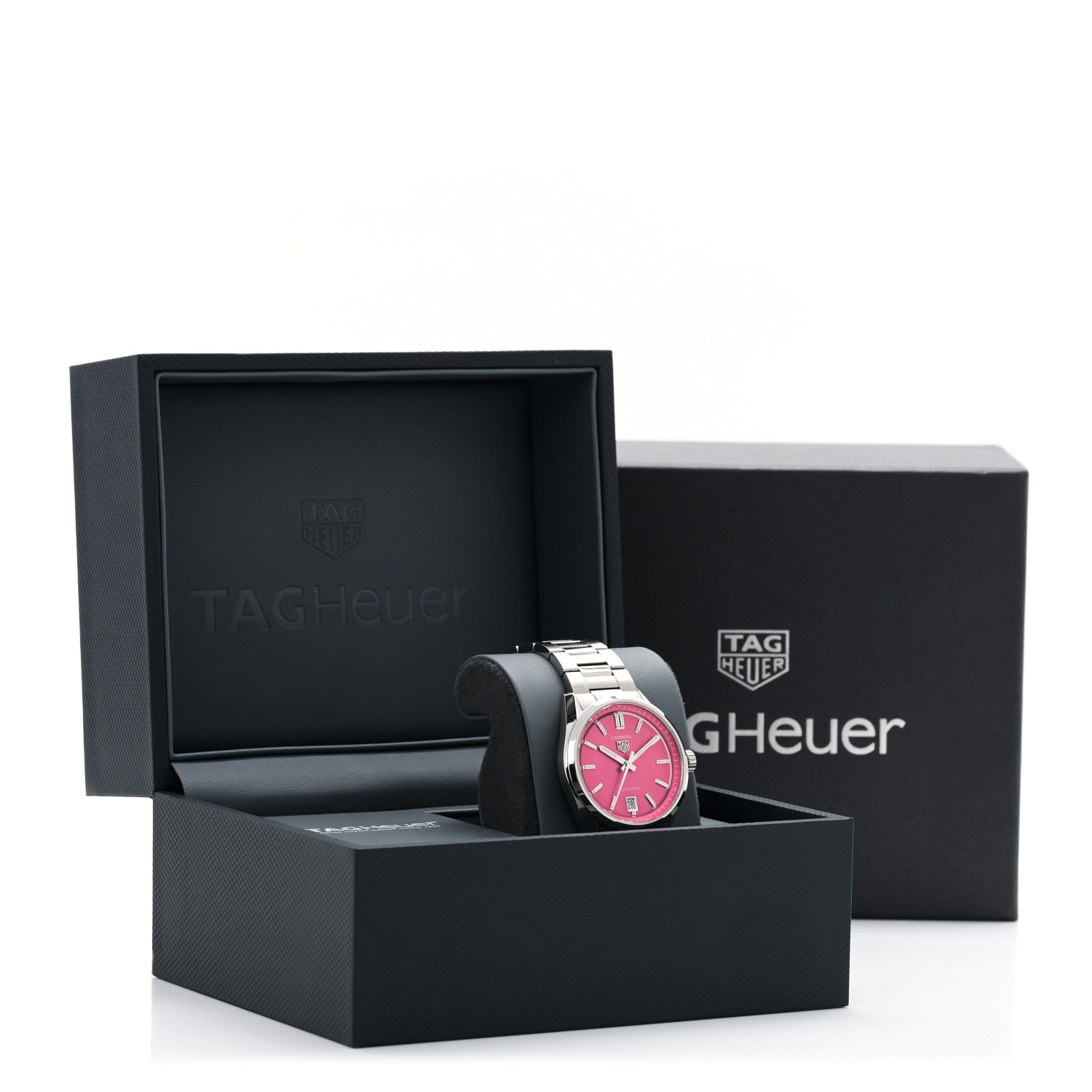 Tag Heuer Stainless Steel 36mm Carrera Date Automatic Watch Pink WBN2313 5 of 5