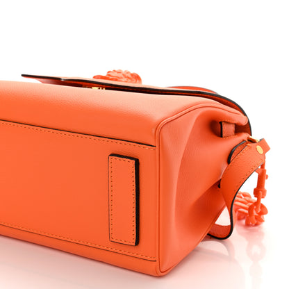 Versace Grained Calfskin Medium La Medusa Bag Orange 9 of 9