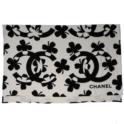 Chanel Cotton Clover Beach Towel Black/White 2 of 5