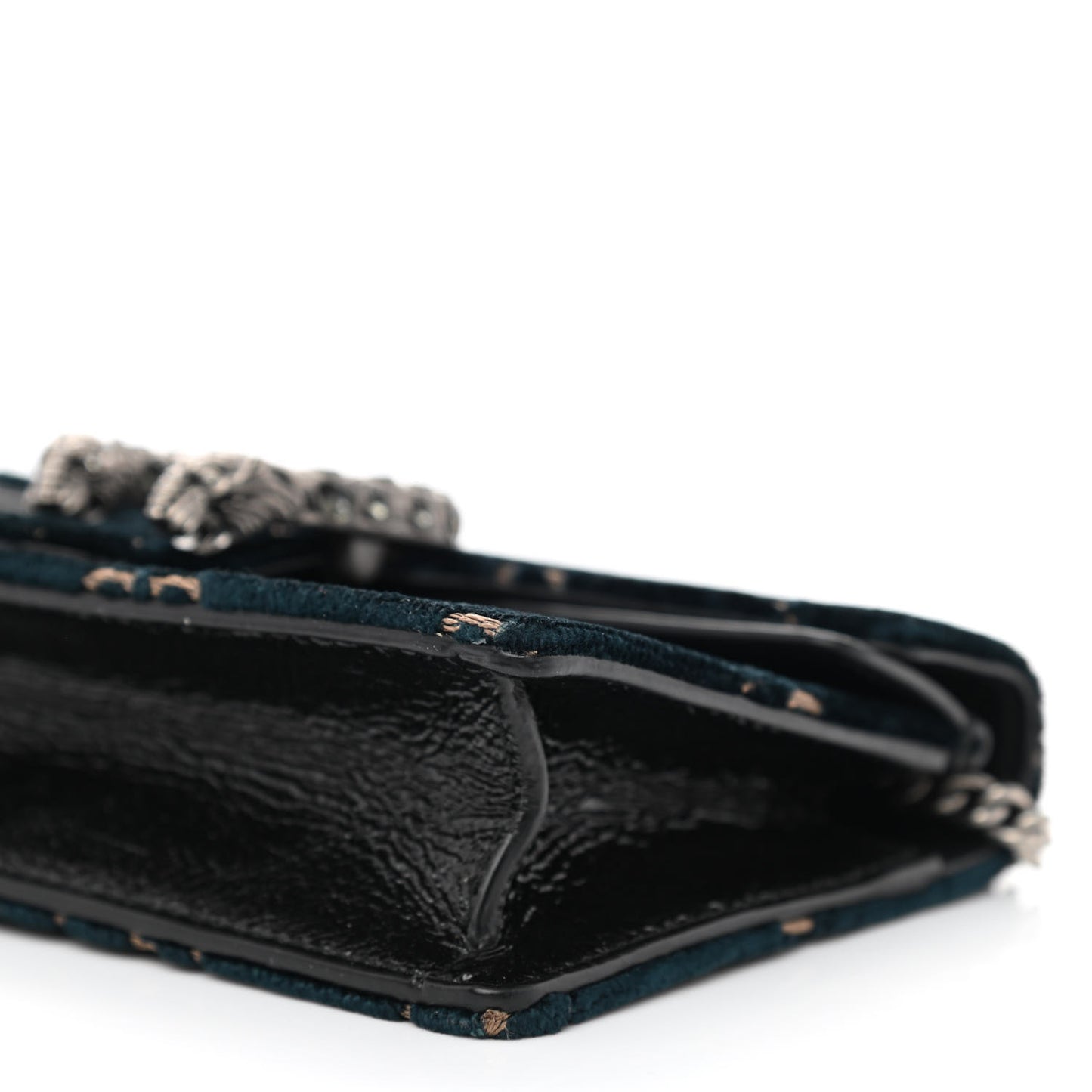 Velvet GG Monogram Super Mini Dionysus Shoulder Bag Blue Beige Black