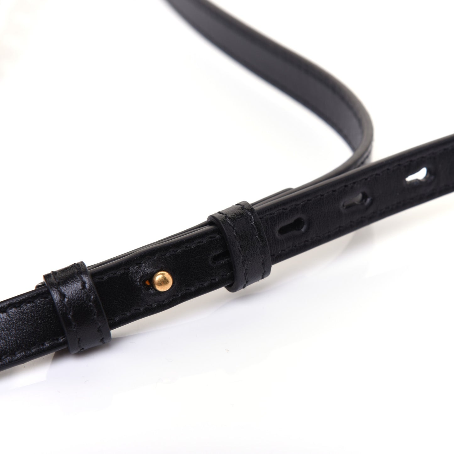 Calfskin Matelasse Small GG Marmont Chain Shoulder Bag Black