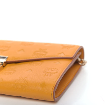 MCM Calfskin Ottomar Large Patricia Wallet On Chain Golden Mango 8 of 9