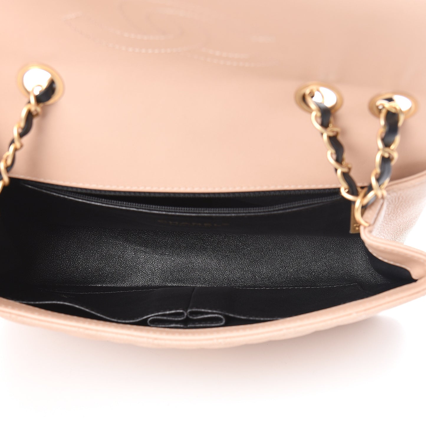 Caviar Quilted Medium CC Filigree Flap Beige Black