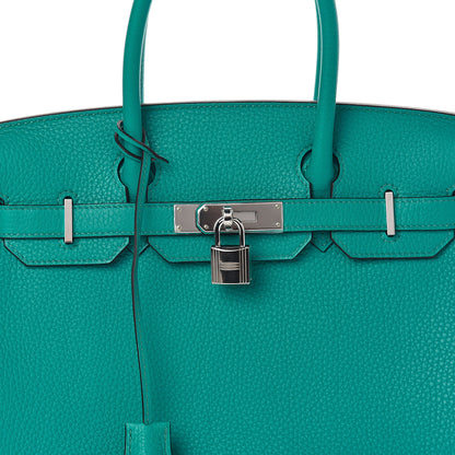 Hermes Taurillon Clemence Birkin 30 Bleu Paon 31 of 31