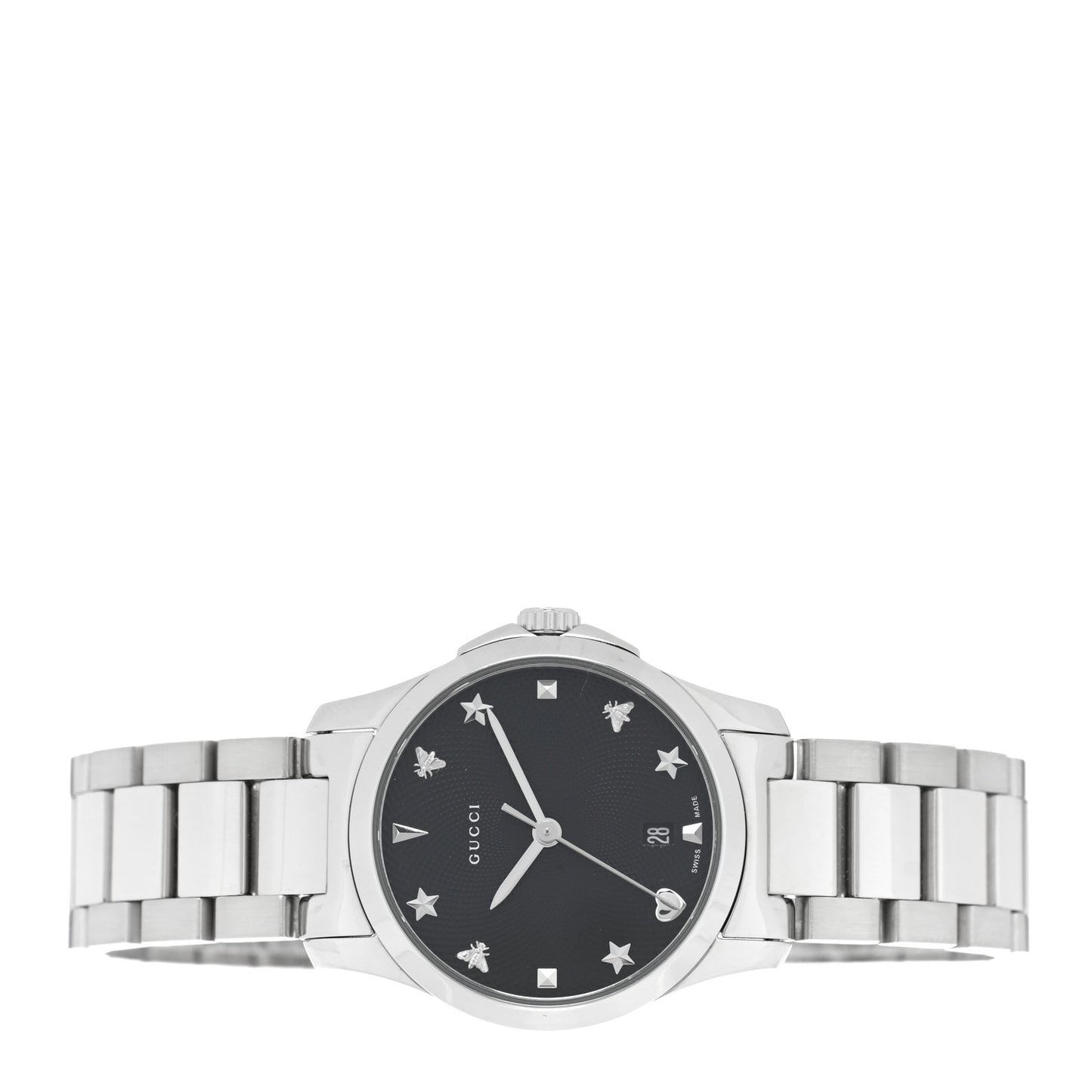 Stainless Steel 27mm G-Timeless Charm Quartz Watch Black