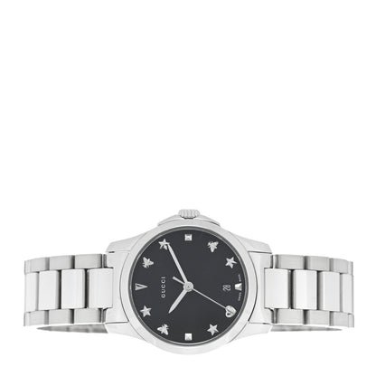 Gucci Stainless Steel 27mm G-Timeless Charm Quartz Watch Black 2 of 4