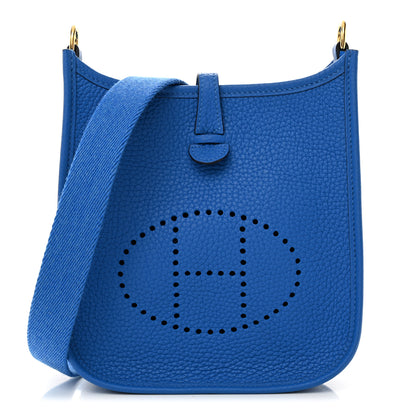 Hermes Taurillon Clemence Evelyne TPM Bleu Zellige 1 of 11