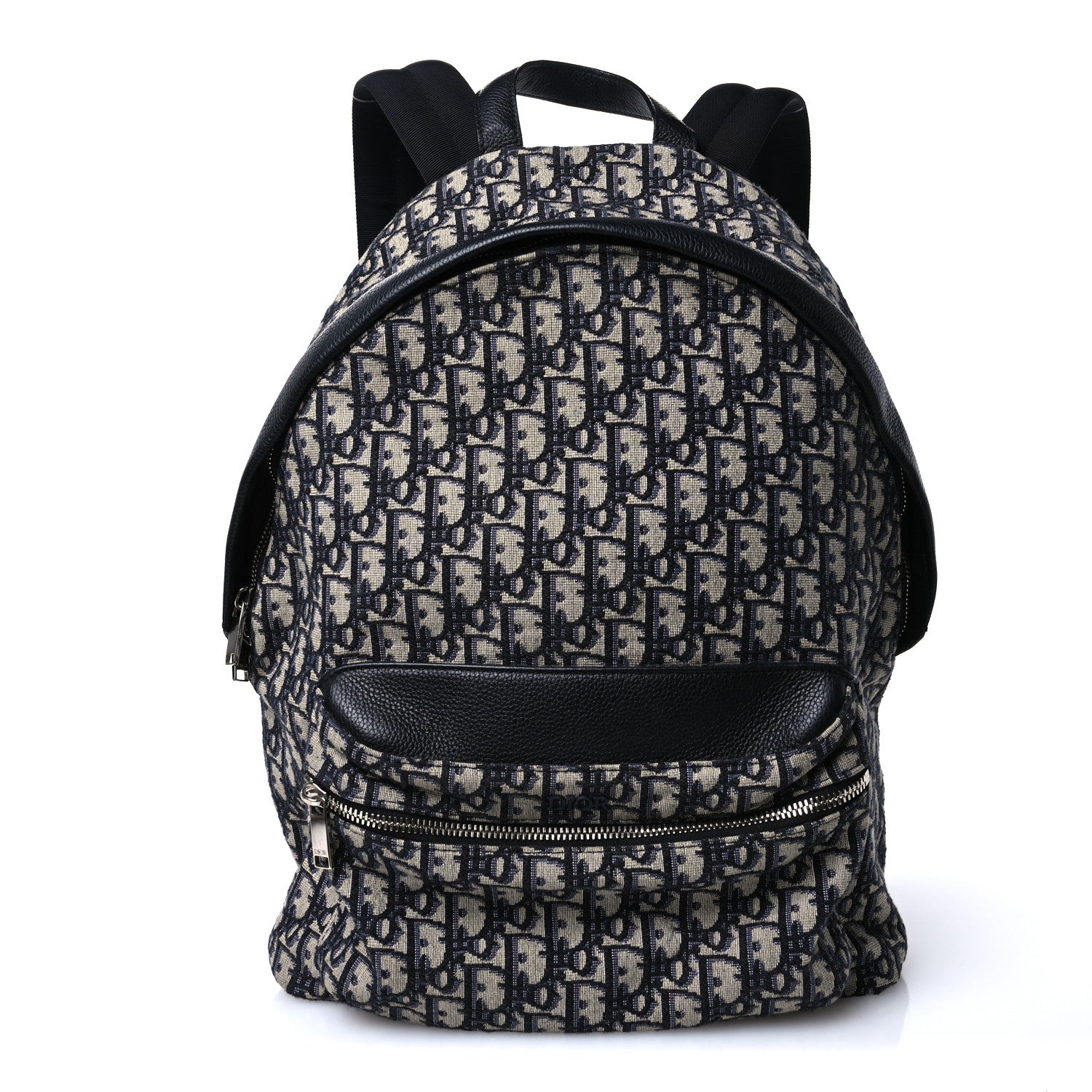 Christian Dior Oblique Calfskin Rider Backpack Beige Black 1 of 9