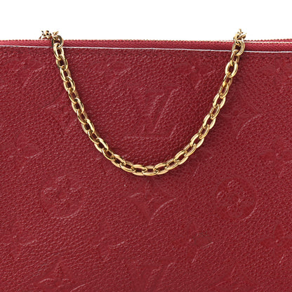 Louis Vuitton Empreinte Double Zip Pochette Cherry Berry 8 of 13