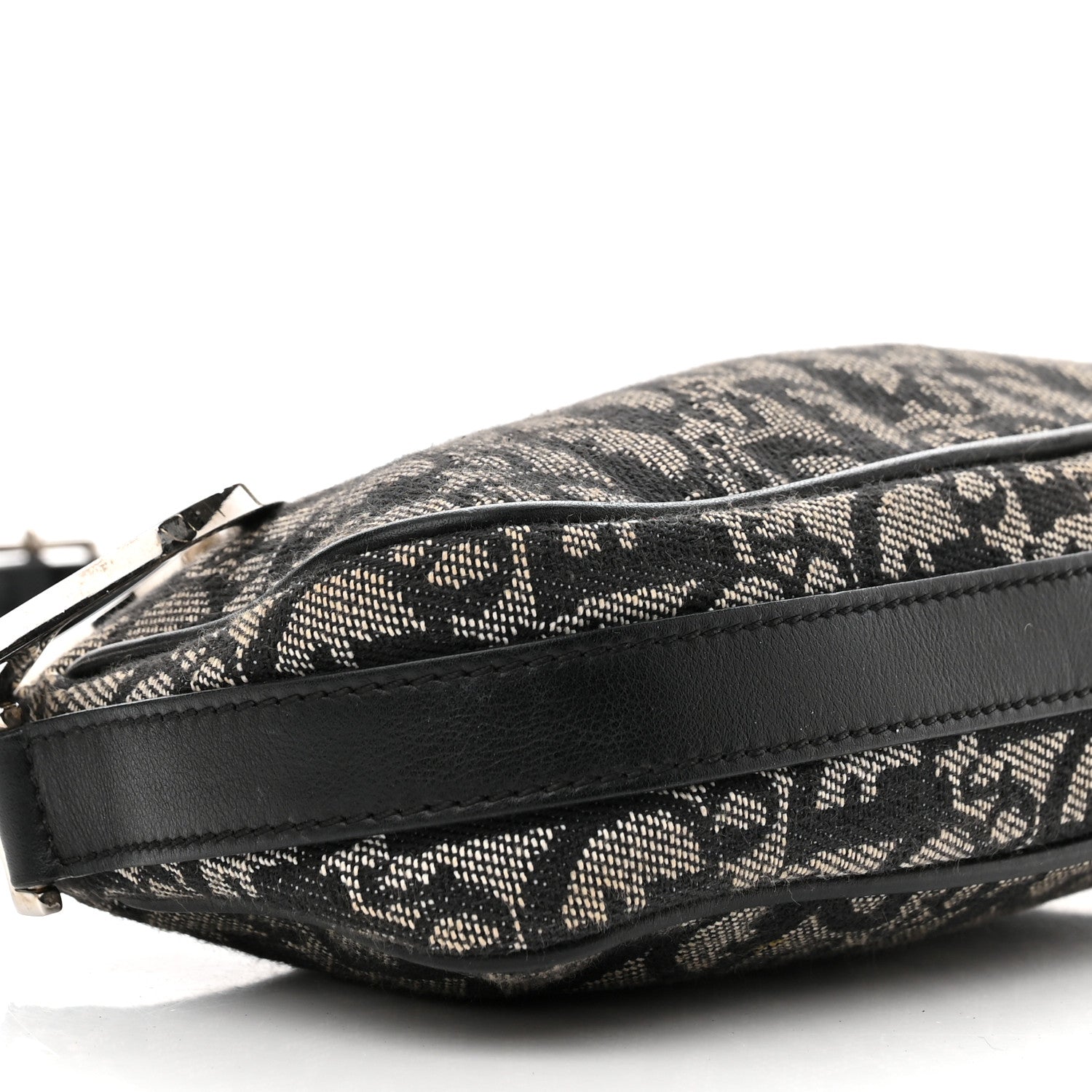 Christian Dior Monogram Shoulder Bag Pochette Black 9 of 12