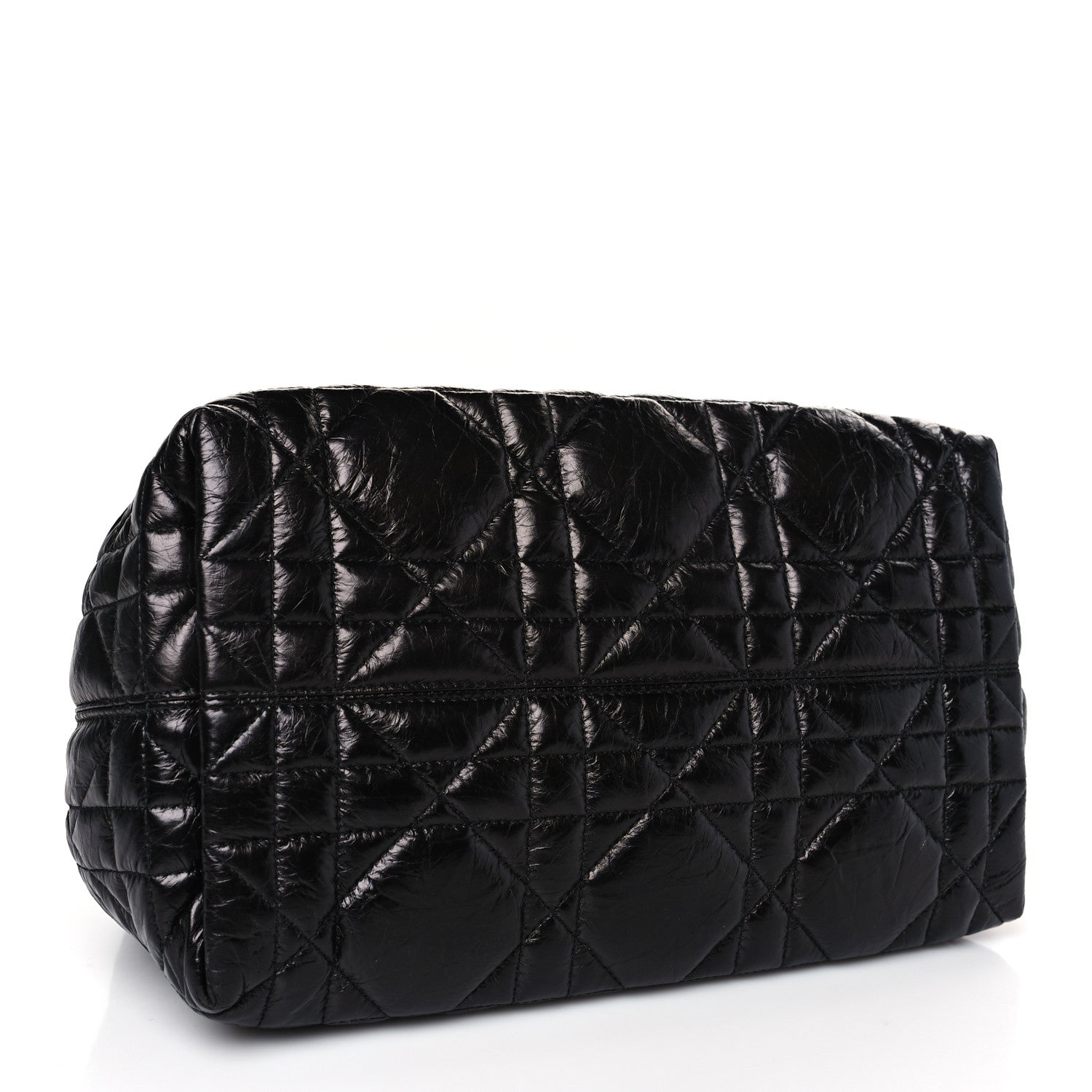 Christian Dior Crinkled Calfskin Cannage Medium Dior Tojours Bag Black 5 of 10
