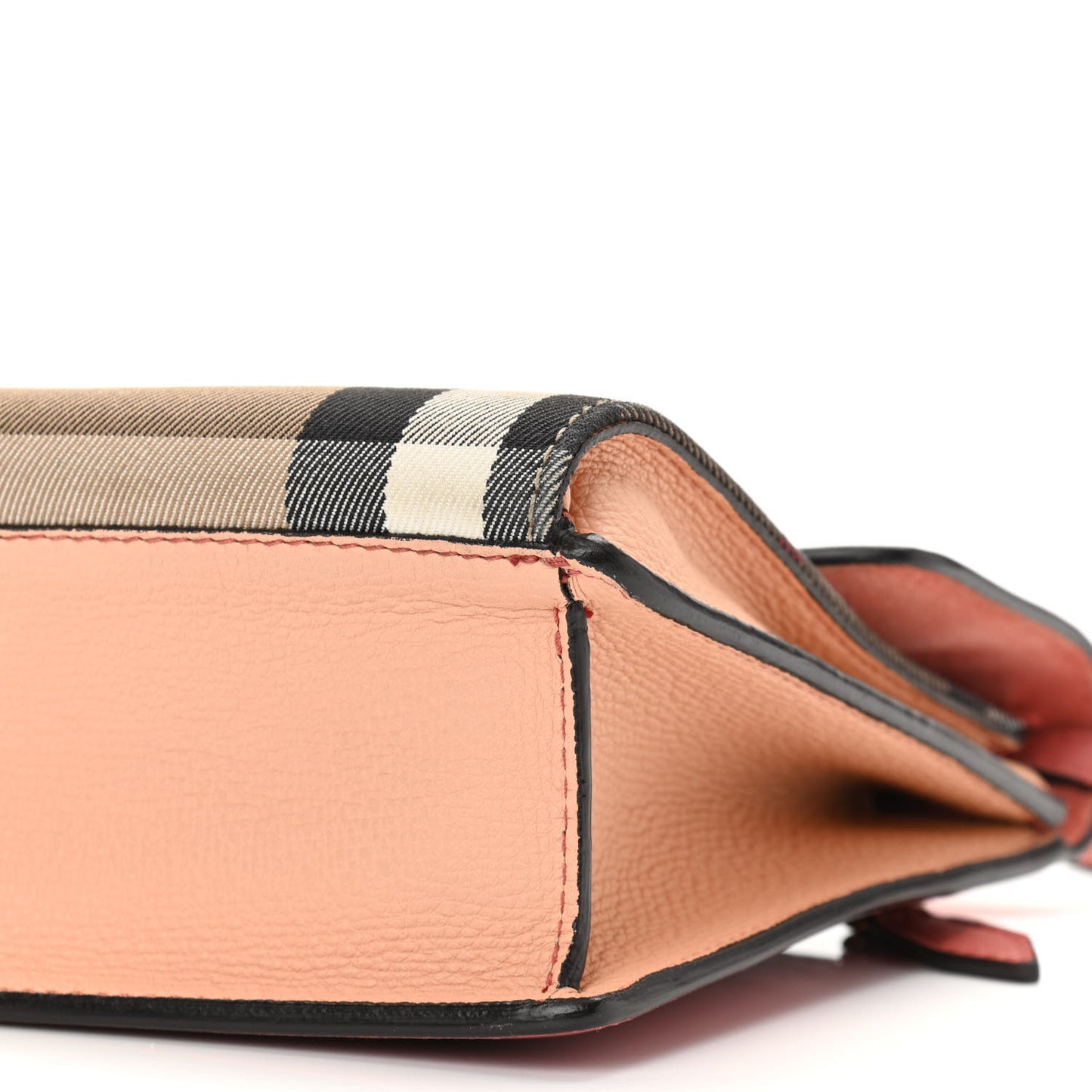 Derby Calfskin House Check Small Macken Crossbody Bag Copper Pink