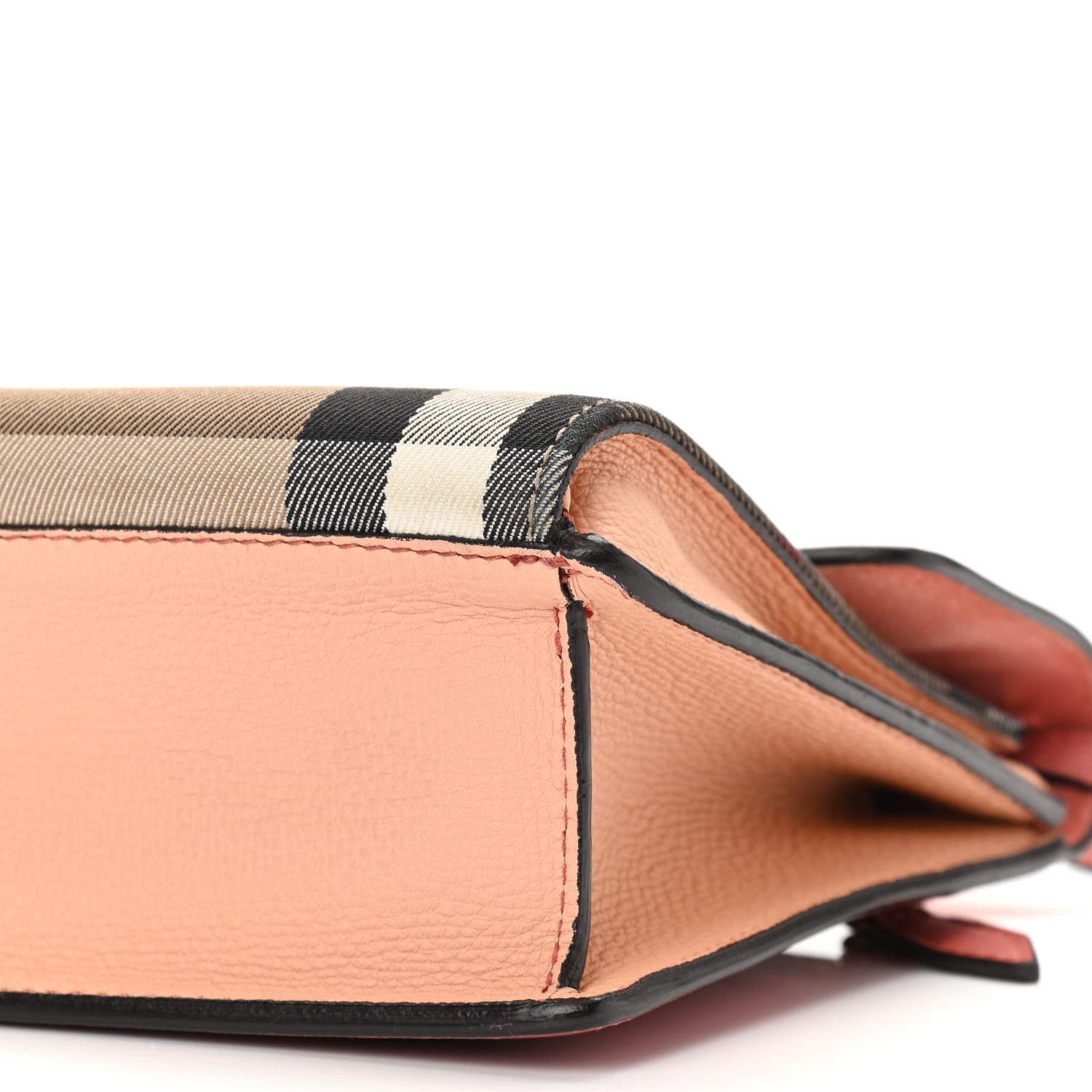 Burberry Derby Calfskin House Check Small Macken Crossbody Bag Copper Pink 10 of 13