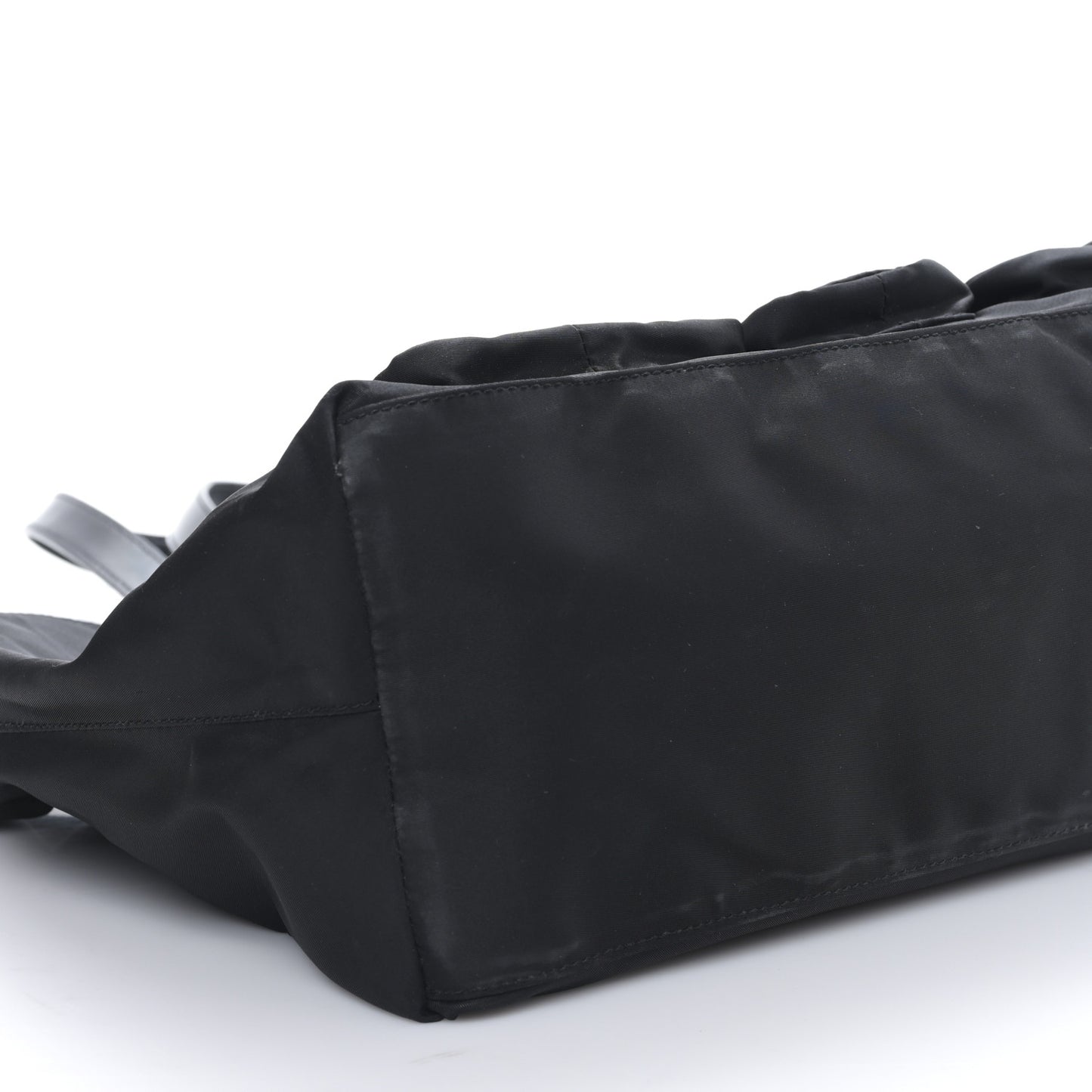 Nylon Front Pockets Tote Black