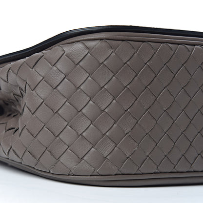 Bottega Veneta Nappa Intrecciato BV Luna Shoulder Bag New Steel 9 of 11