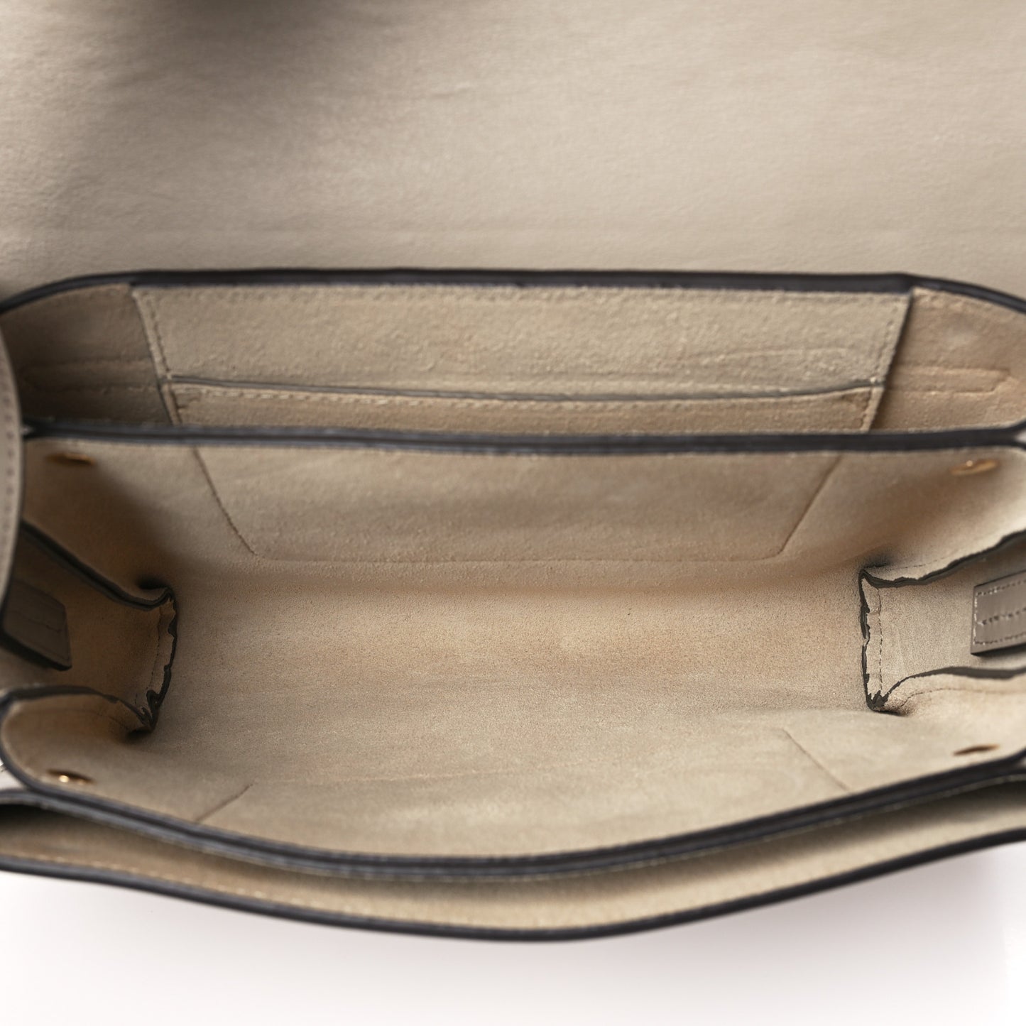Suede Calfskin Small Faye Shoulder Bag Motty Grey