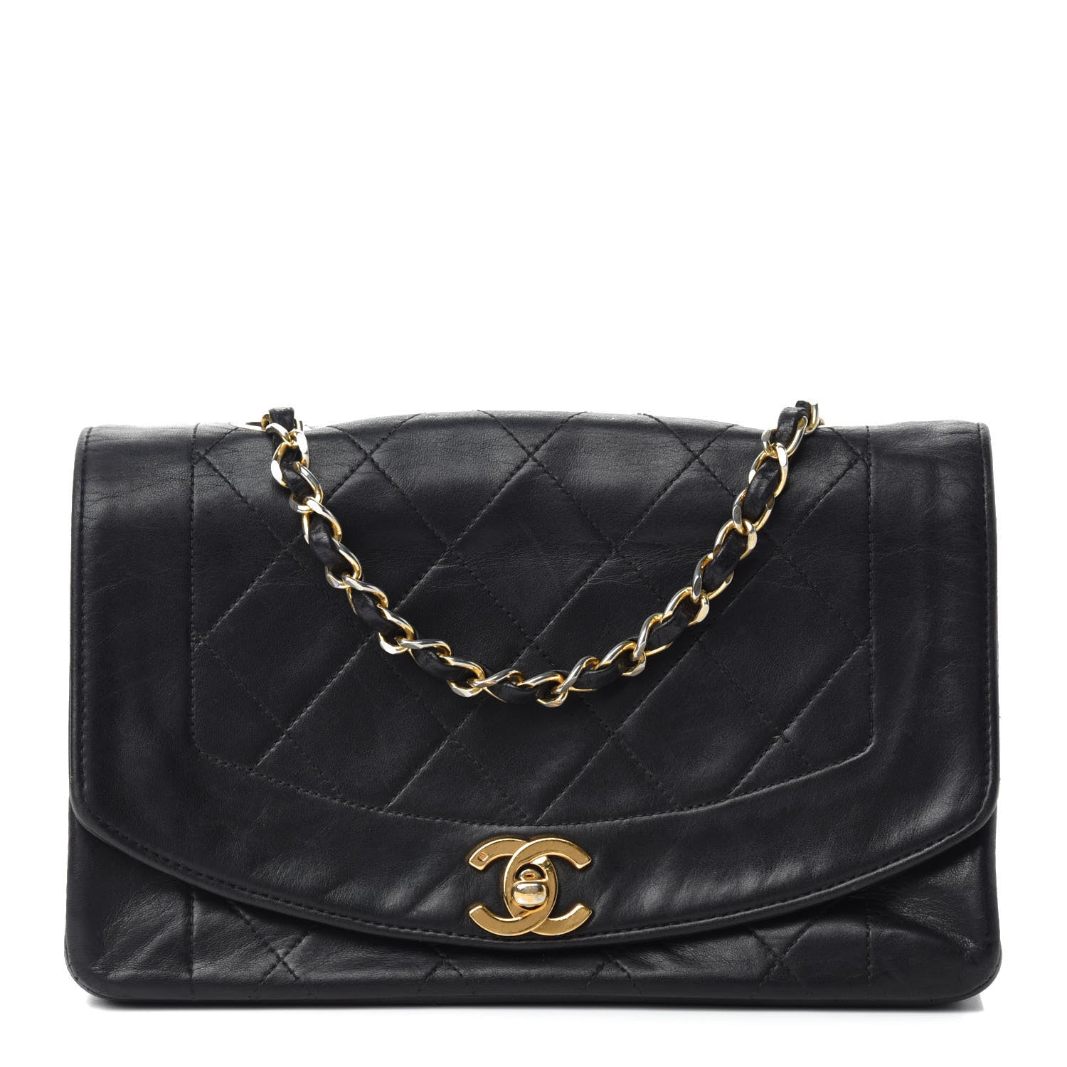 Chanel Lambskin Quilted Small Single Flap Black 1 of 12