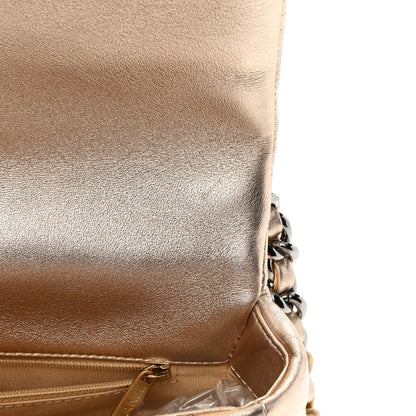 Chanel Metallic Lambskin Quilted Medium Chanel 19 Flap Gold 14 of 16