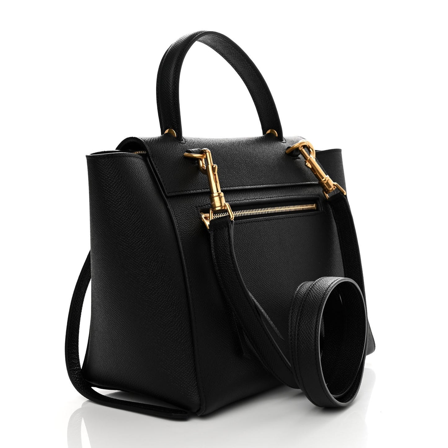 Grained Calfskin Micro Belt Bag Black