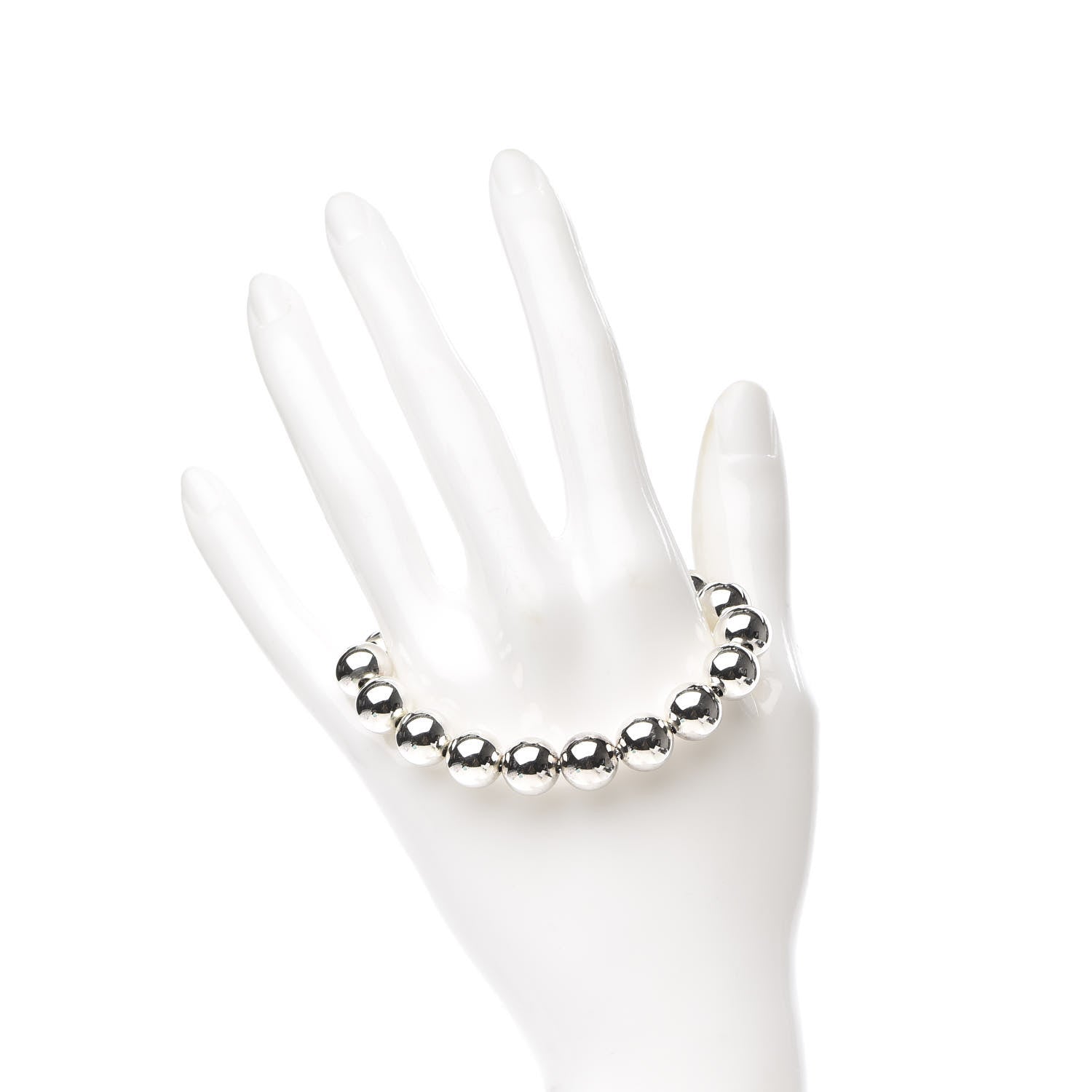Tiffany Sterling Silver 10mm HardWear Ball Bracelet 2 of 6