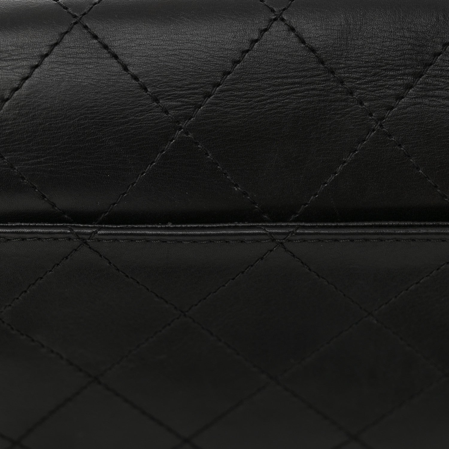 Chanel Lambskin Stitched Shoulder Flap Bag Black 17 of 18