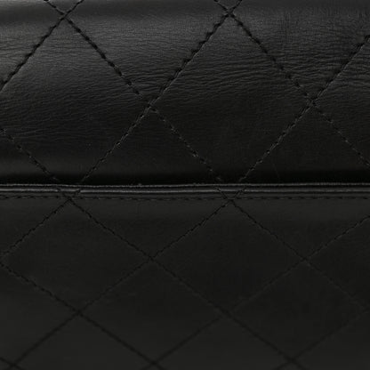 Chanel Lambskin Stitched Shoulder Flap Bag Black 17 of 18