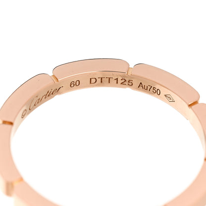 Cartier 18K Pink Gold 2.5mm Maillon Panthere Wedding Band Ring 60 9.25 4 of 5