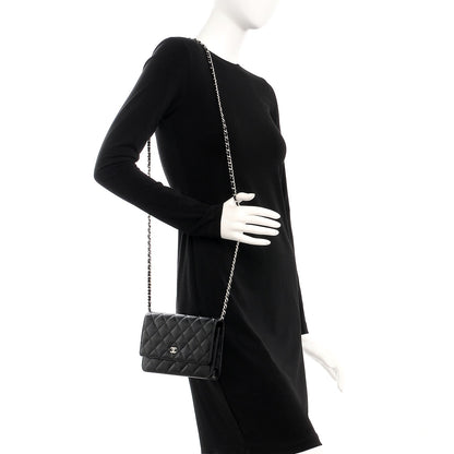 Chanel Caviar Quilted Wallet On Chain WOC Black 2 of 9