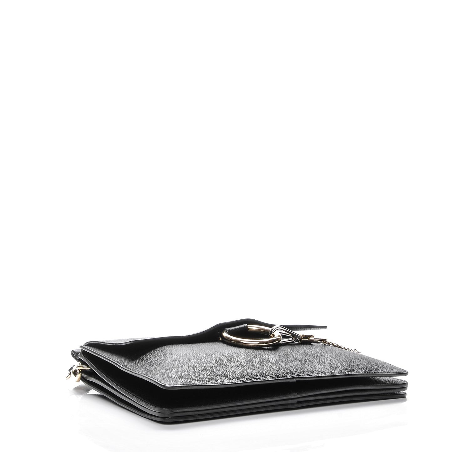 Calfskin Medium Faye Shoulder Bag Black