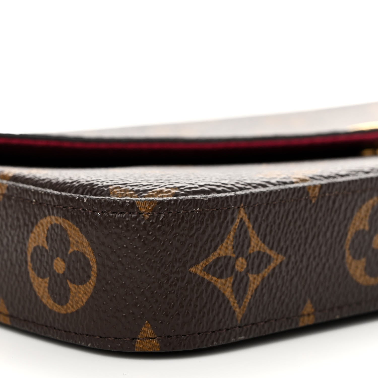 Louis Vuitton Monogram Pochette Felicie Chain Wallet Fuchsia 9 of 11