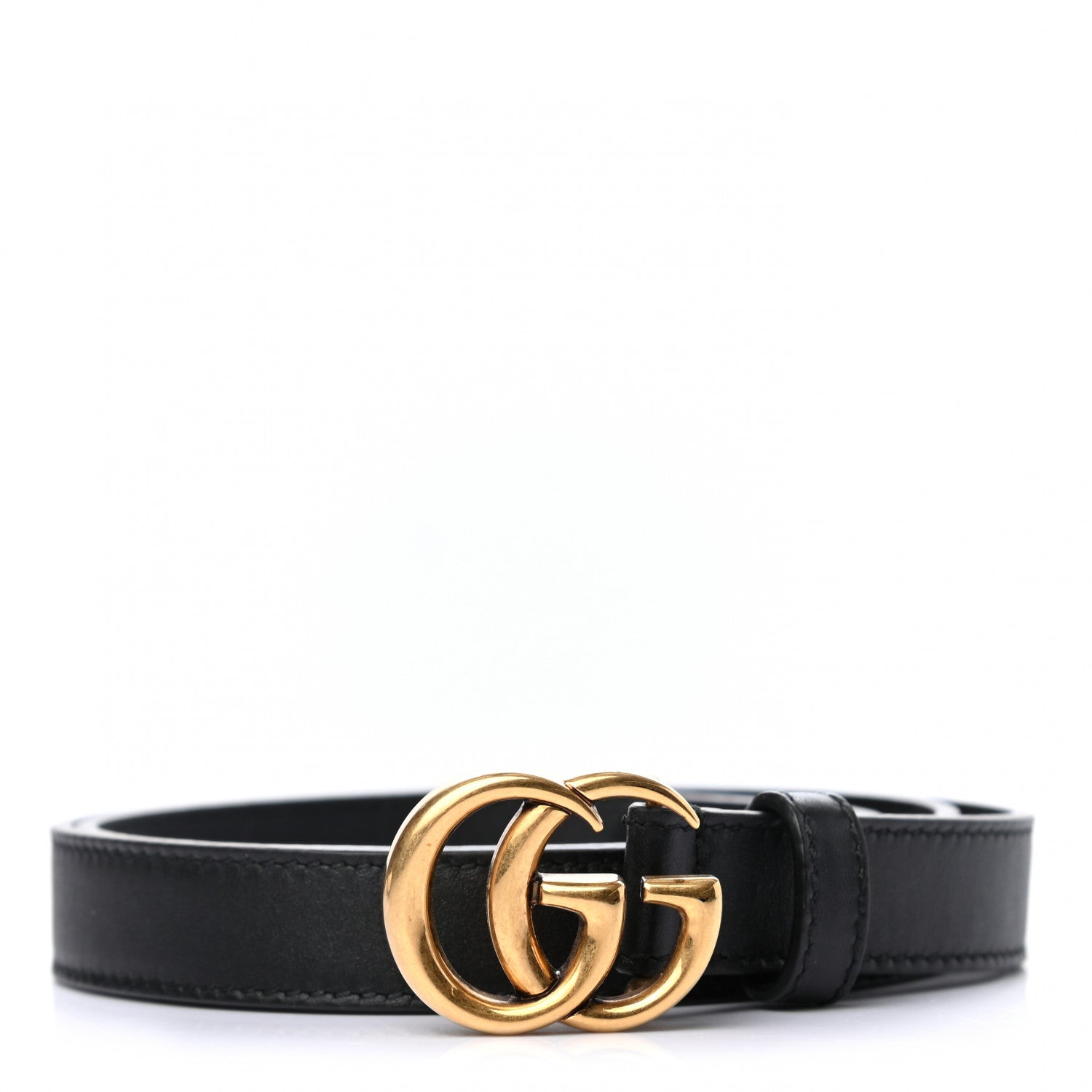 Gucci Calfskin Double G 20mm Belt 75 30 Black 1 of 5