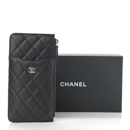 Chanel Caviar Quilted Classic Flat Wallet Pouch Black 8 of 8