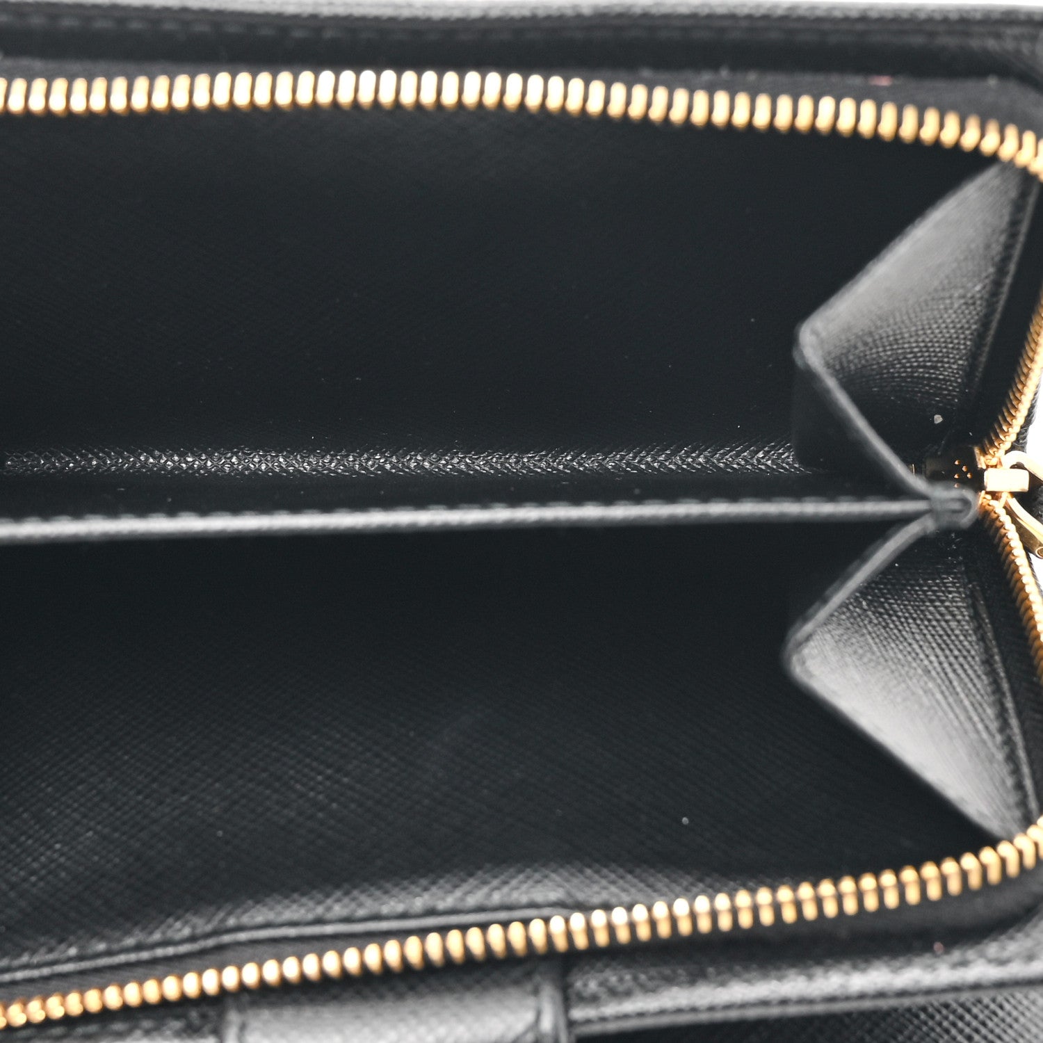 Prada Saffiano Metal Compact Wallet Black 6 of 9