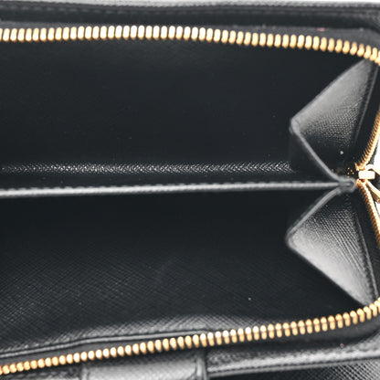 Prada Saffiano Metal Compact Wallet Black 6 of 9