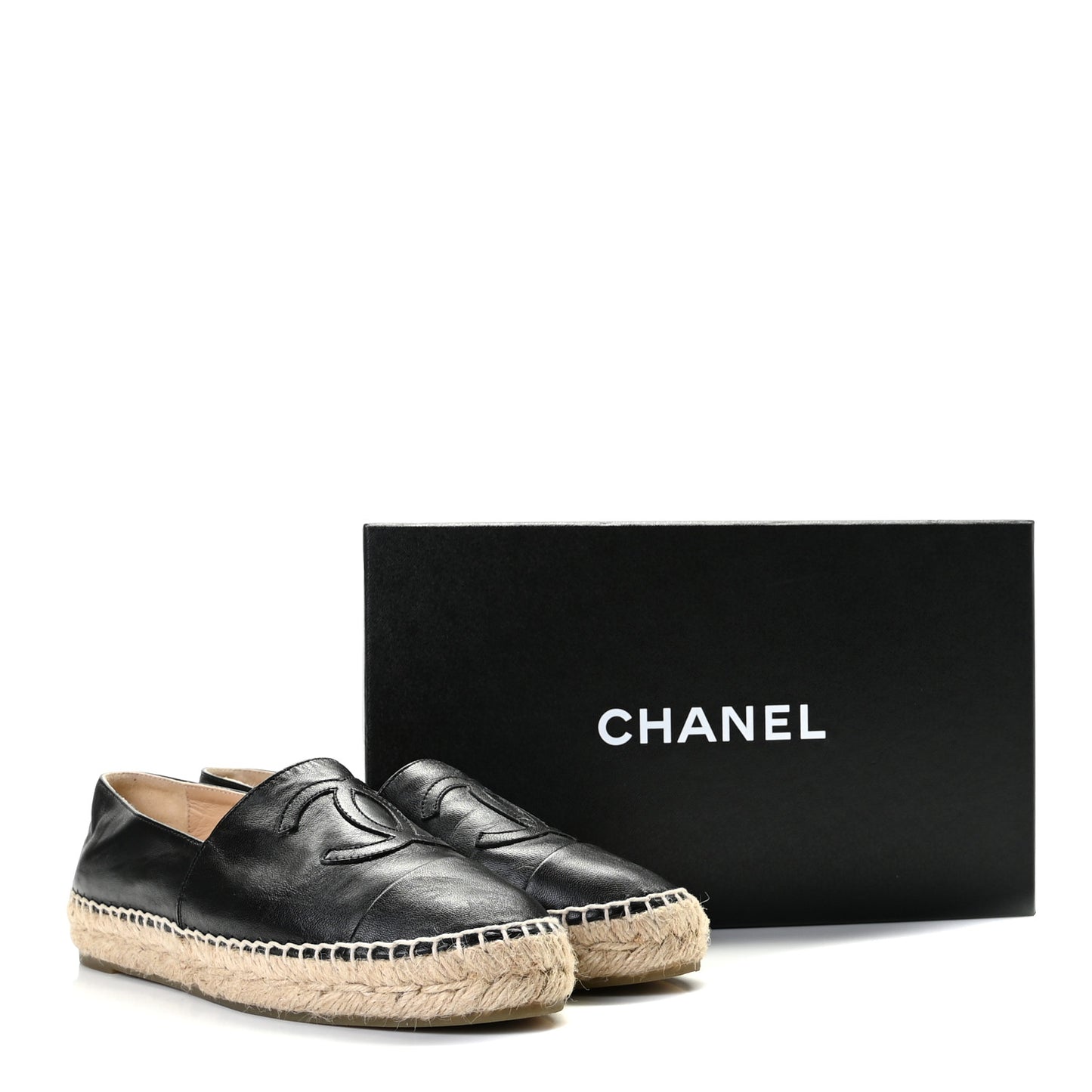 Lambskin CC Espadrilles 36 Black