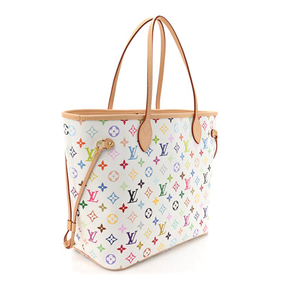 Louis Vuitton LV x TM Monogram Multicolor Neverfull MM White 3 of 10