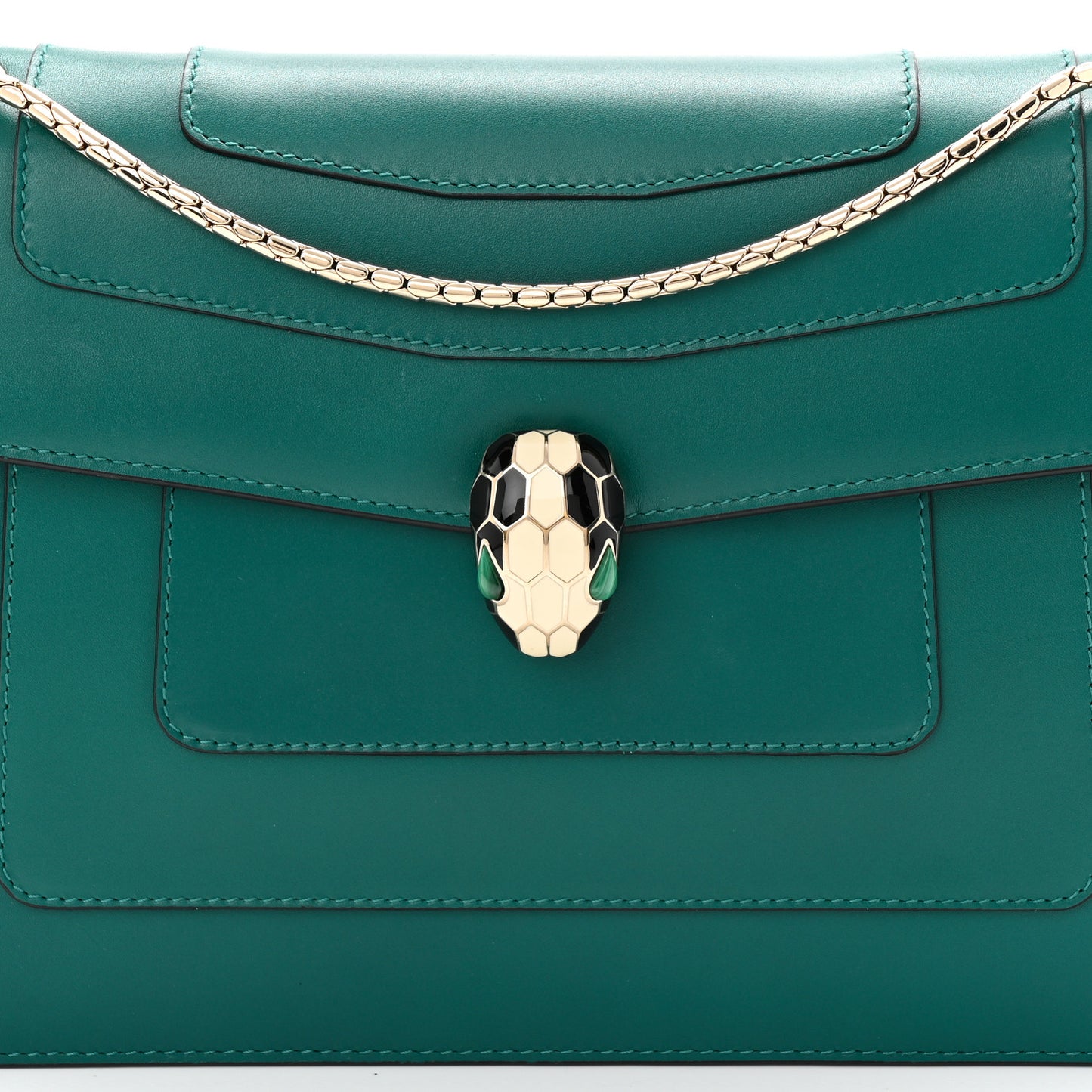 Calfskin Serpenti Forever Shoulder Bag Emerald Green