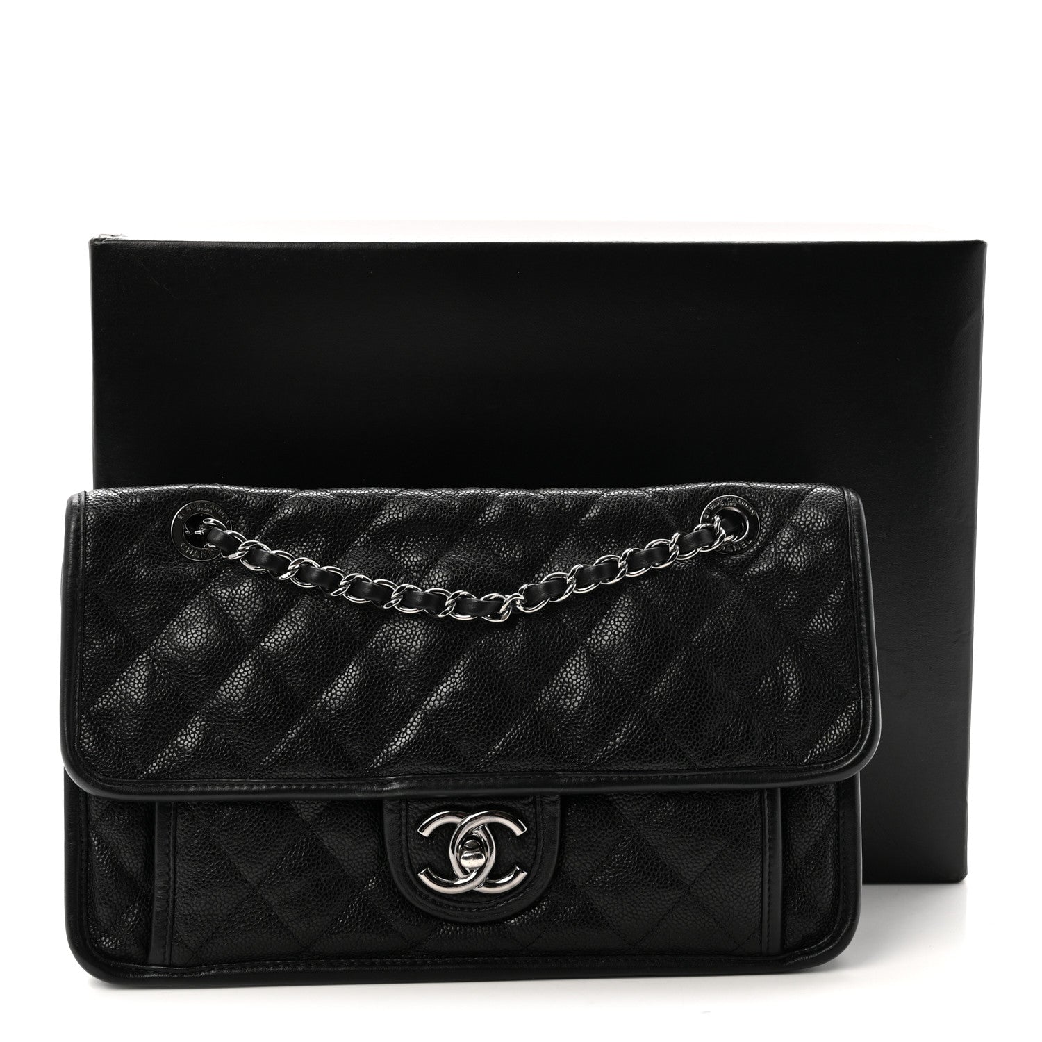 Chanel Caviar Quilted Medium French Riviera Flap Black 11 of 11