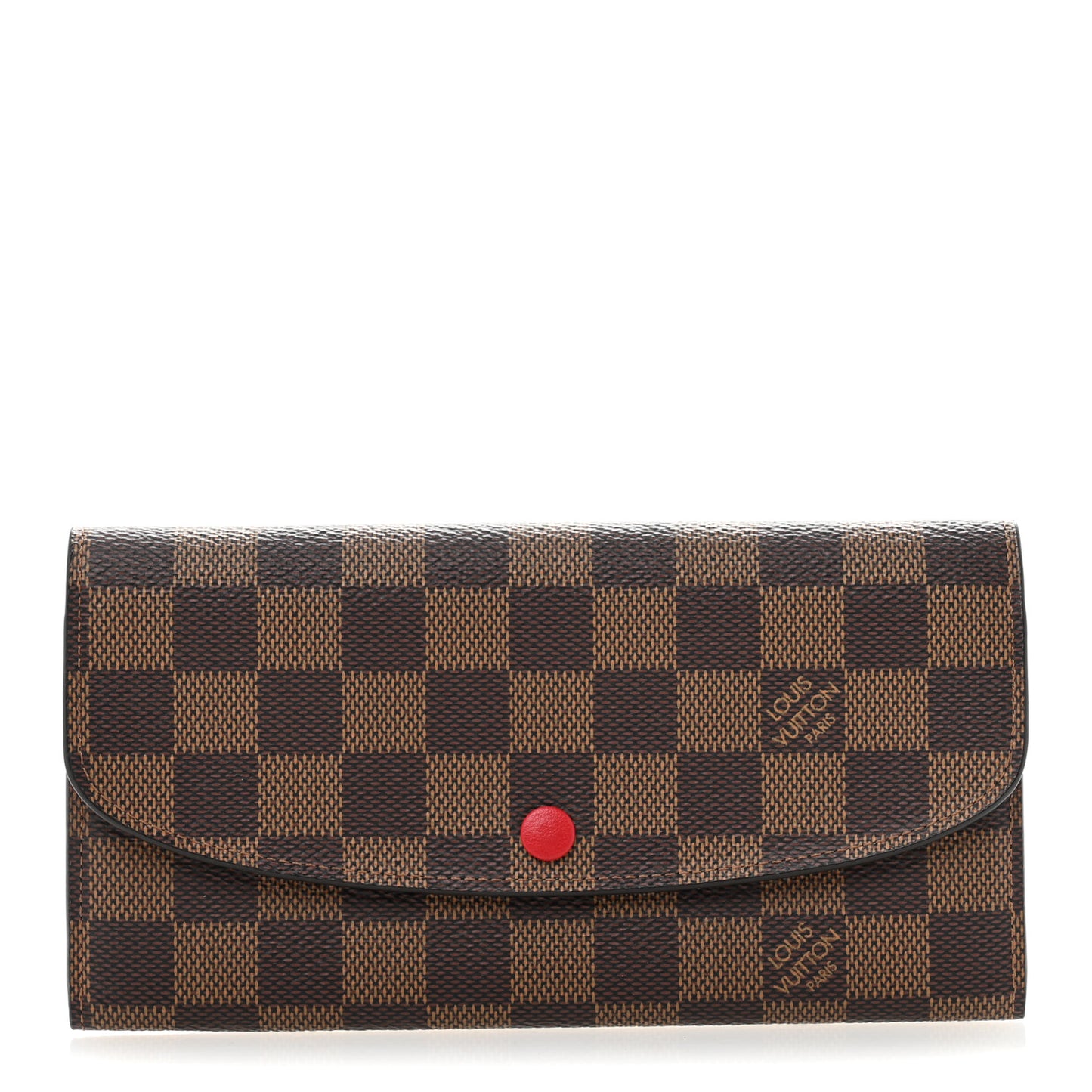 Damier Ebene Emilie Wallet Red